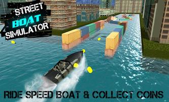 Street Boat Simulator -3D City Affiche