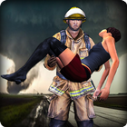 Tornado chasers - rescue team & ambulance driving icon