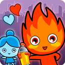 APK Redboy in a puzzle adventure game with Bluegirl