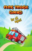 Fire Truck Kids Games - FREE! Affiche