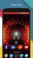 fire skull wallpaper 3d syot layar 2