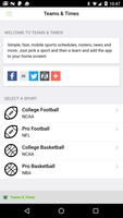 Teams & Times Sports Schedules poster