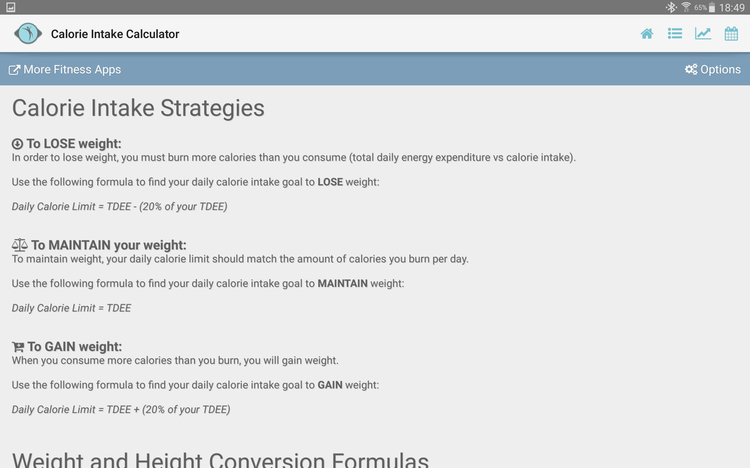 daily calorie intake to lose weight calculator