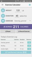 Exercise Calorie Calculator پوسٹر