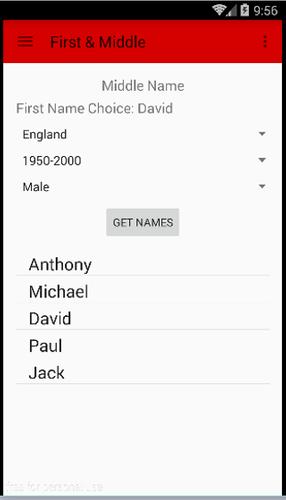 First Middle Name Generator For Android Apk Download