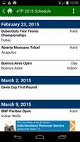 2016 Tennis Schedules ATP WTA Ekran Görüntüsü 1