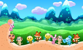 Game for kids - animal bubble تصوير الشاشة 2