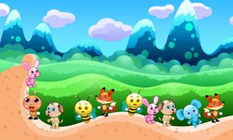 Game for kids - animal bubble تصوير الشاشة 3