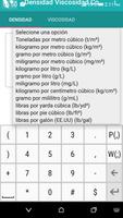Conversión de unidades de densidad y viscosidad Screenshot 1
