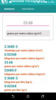Conversión de unidades de densidad y viscosidad Screenshot 2