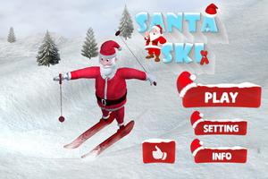 Santa Ski Plakat