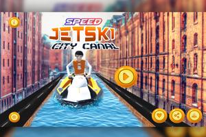 Speed jet Ski City Canal पोस्टर