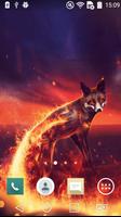 Fiery fox live wallpaper poster