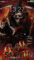 Flaming skull Live Wallpaper & Lock screen Poster