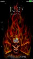 Flaming skull Live Wallpaper & Lock screen capture d'écran 2