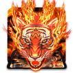 Flammendes Tiger-Thema
