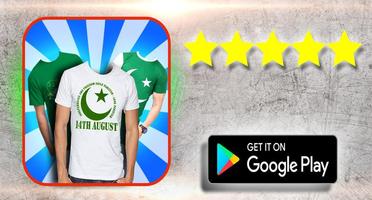 Pakistan Flag Suit Editor photo پوسٹر