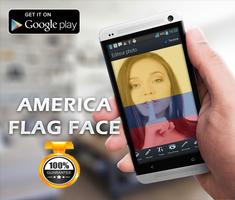 Flag on face - latin america poster