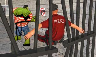 Incredible Monster Bulk Hero VS Army Prison Escape تصوير الشاشة 1