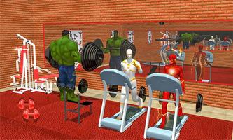 Superheroes Gym Workout Training : Virtual Gym 3D capture d'écran 2