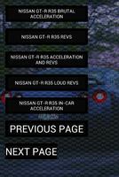 Engine sound of Nissan GTR R35 تصوير الشاشة 3