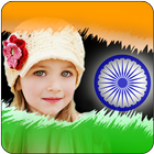 Indian Flag On Photo Zeichen