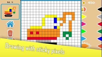 Sticky Pixels - Coloring Book captura de pantalla 1
