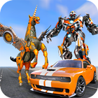 US Police Transform Car Robot Unicorn Horse Game biểu tượng