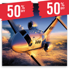 Flight Ticket Booking 50% Off Zeichen