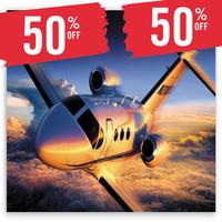 Flight Ticket Booking 50% Off Affiche