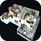 3D Floor Plan ไอคอน