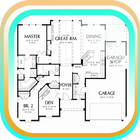 sketch floor plan house free آئیکن