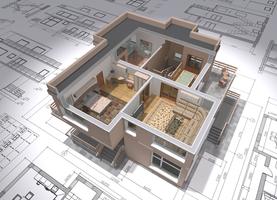 floor plan layout and interior design постер