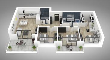 floor plan layout and interior design скриншот 2