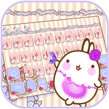 Floral Kitty Bunny Keyboard Theme icon