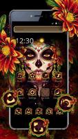 Black Floret Skull Theme اسکرین شاٹ 2