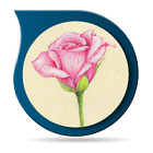 Dibujo de flor con lápiz icono