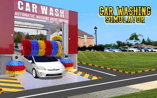 auto rijden het wassen service-poster