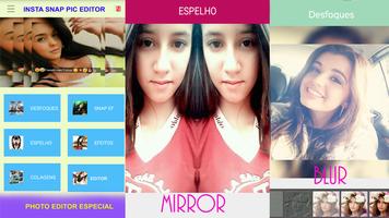 برنامه‌نما Editor de Fotos Espelho Efeito MEME e Carinhas🌸 عکس از صفحه