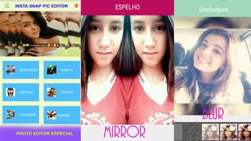 Editor de Fotos Espelho Efeito MEME e Carinhas🌸 screenshot 2