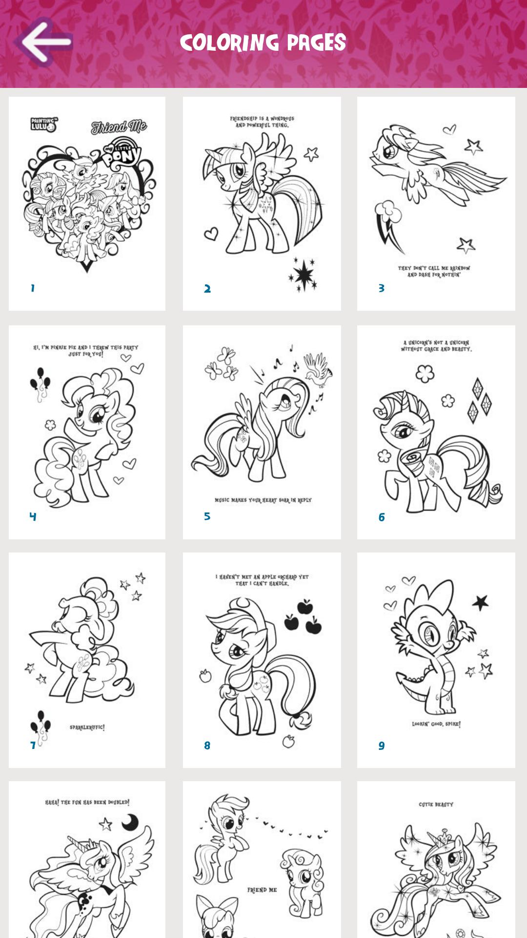 Download My Little Pony Coloring Book For Android Apk Download