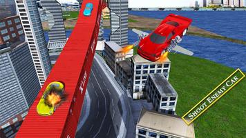 Futuristic Flying Muscle Car Shooting Simulator 3D syot layar 1