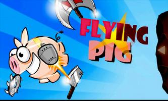 Flying Pig rocket Affiche