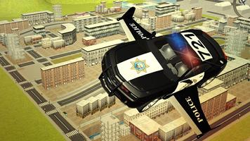 طيران الشرطة سيارة 3D محاكاة الملصق