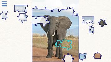 Safari Jigsaw animal puzzles الملصق