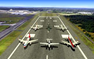 Airplane Flight Simulator-Aircraft Landing Affiche