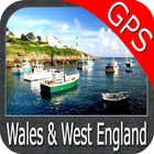 Wales and West England GPS Map ícone
