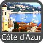 Côte d'Azur gps cartes icône