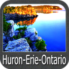 Huron Erie Ontario Lakes Chart biểu tượng