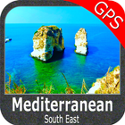 méditerranéen sud est gps icône